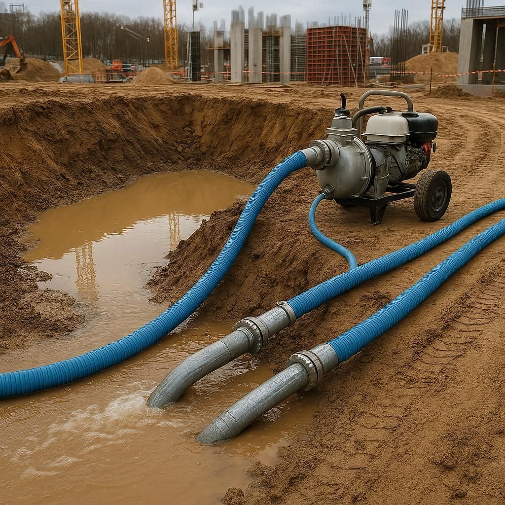 Водопонижение и осушение котлована в Москве